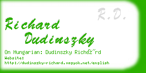 richard dudinszky business card
